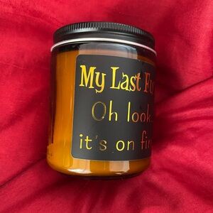 Humorous Funny Lavender Scented Candle with Black Lid